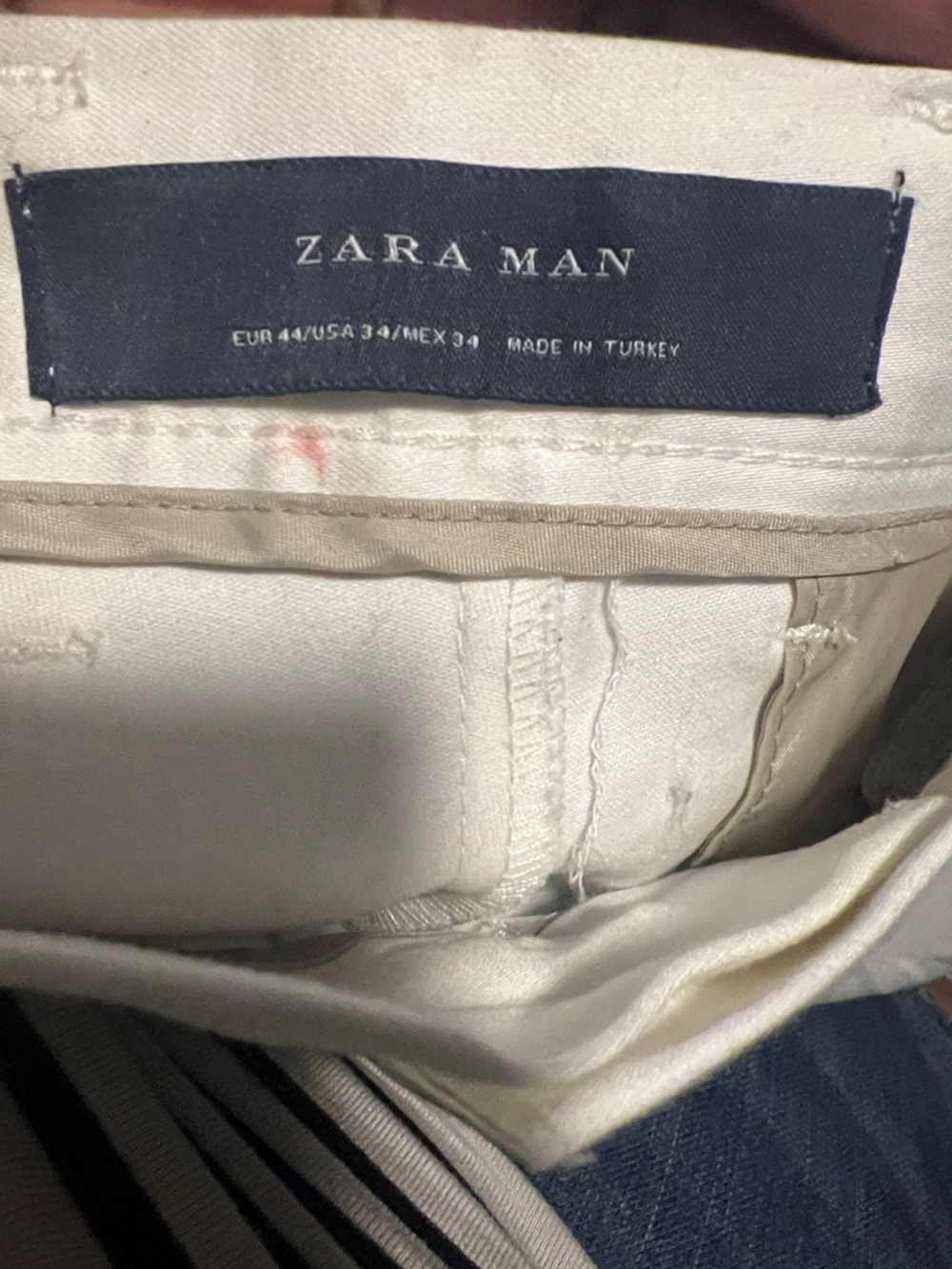 Zara Men's White Slim Dress Pants - Picture 3 of 5
